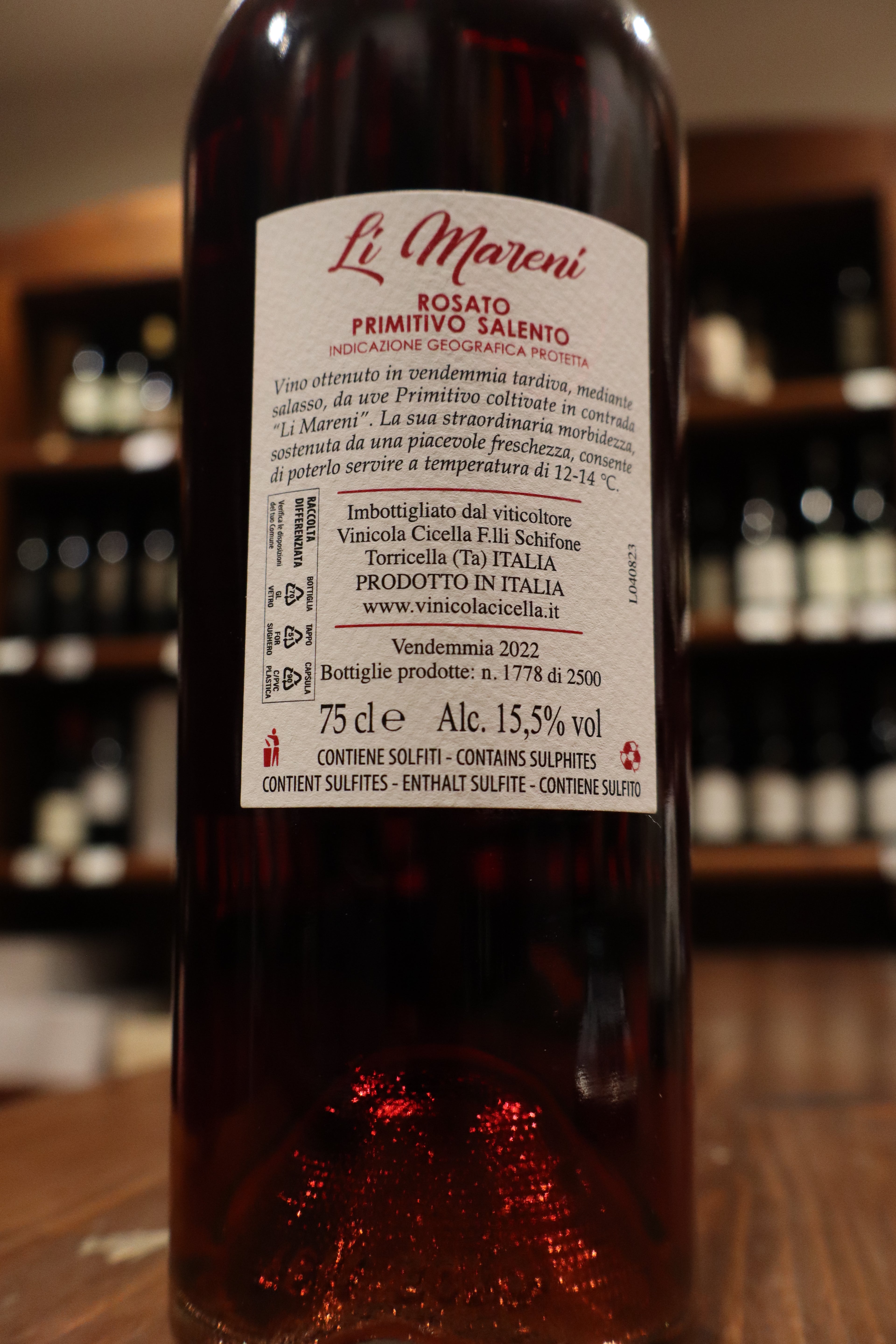 Li Mareni Rosato Primitivo