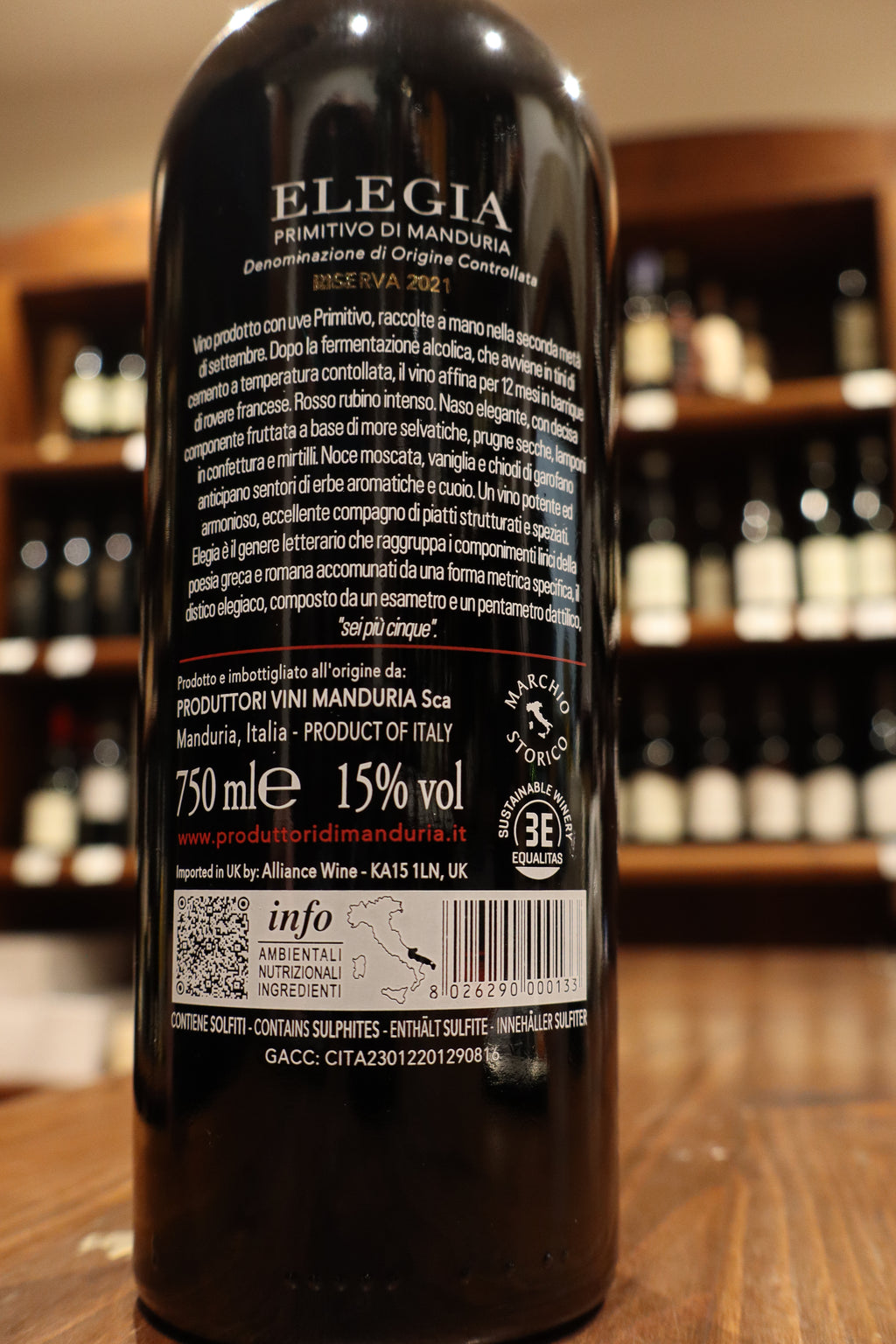 Elegia Riserva Primitivo di Manduria