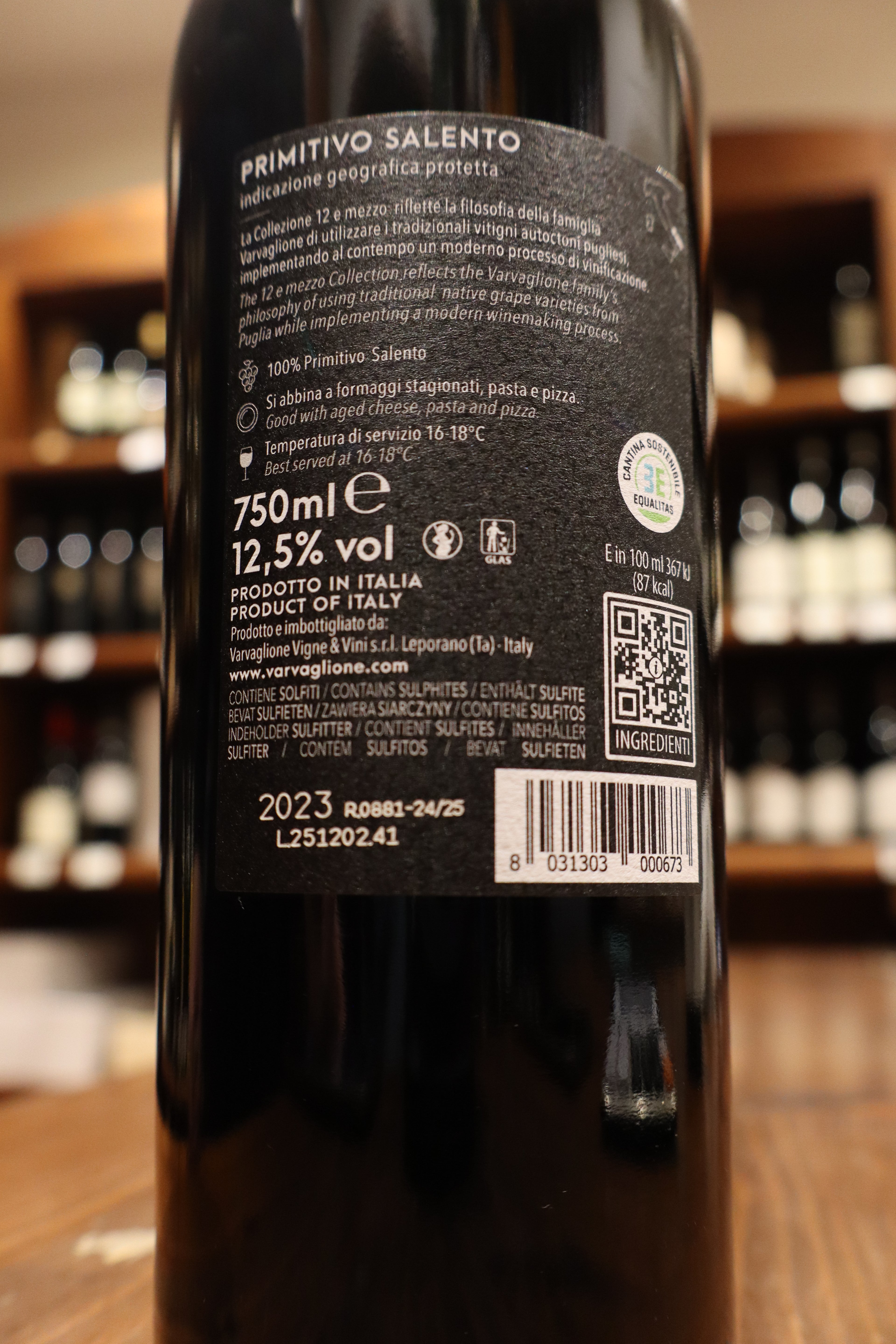 12 e mezzo Primitivo Salento