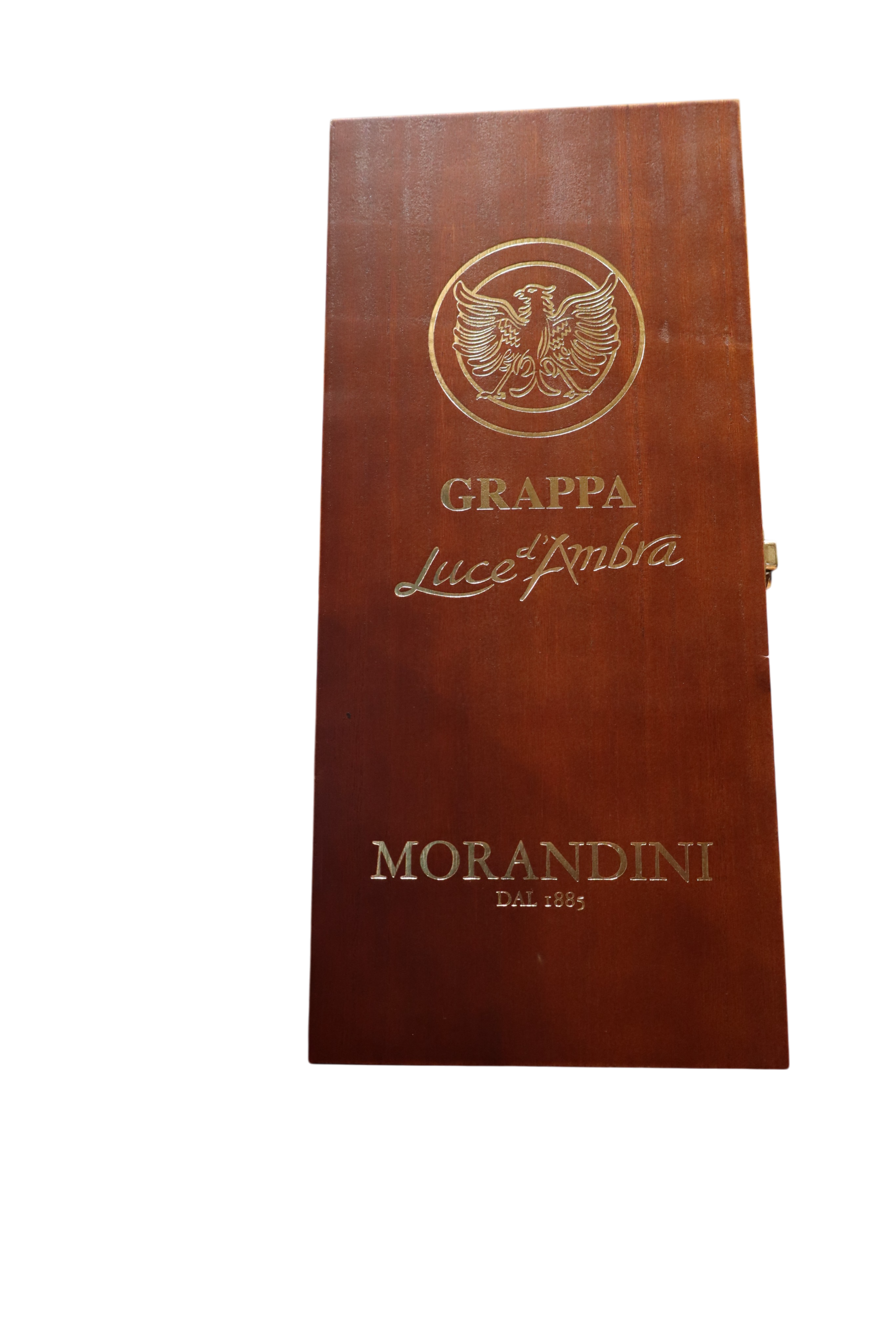 Grappa Morandini riserva luce d'ambra + bicchieri