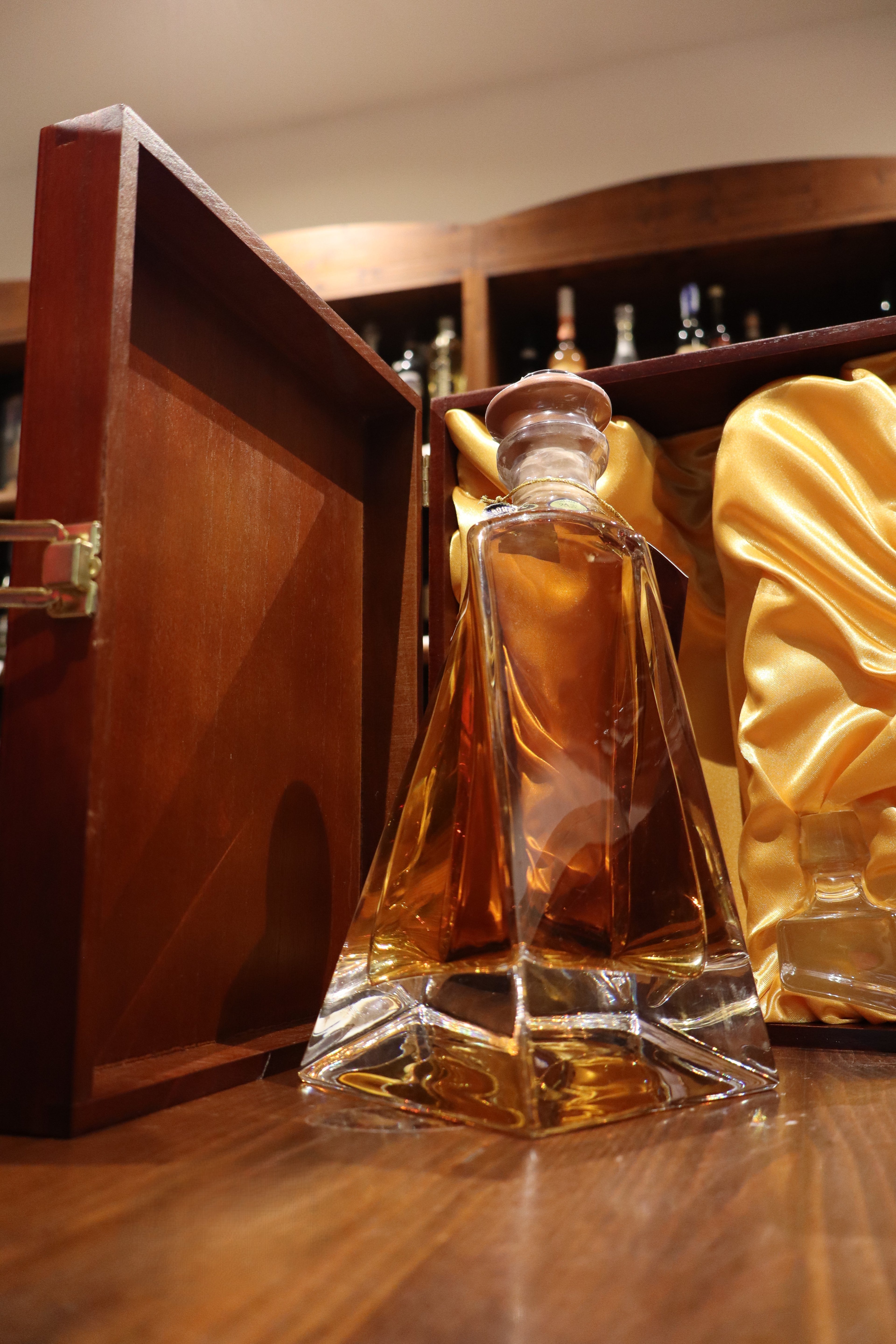 Grappa decanter in vetro di bohemia